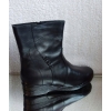 Skórzane szerokie botki tęgość 2xH obcas 4 cm